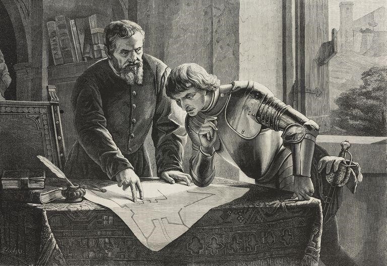 Two explorers looking at a map; expert power has a strong knowledge base