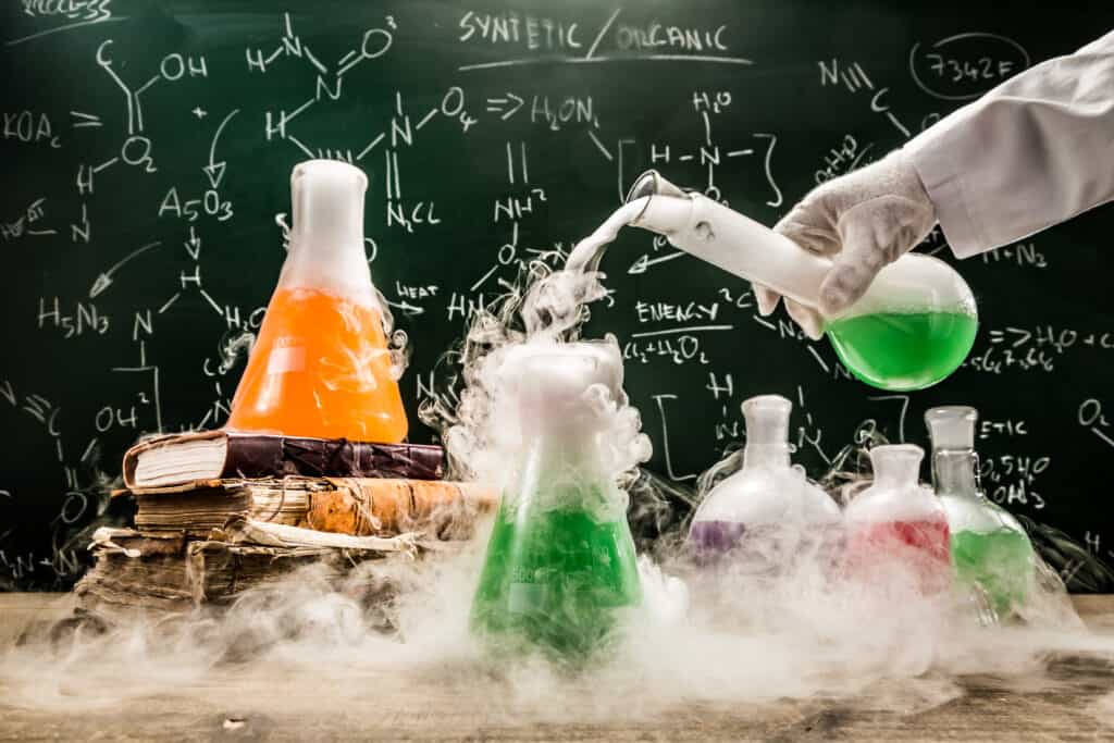sizzle, test tubes,